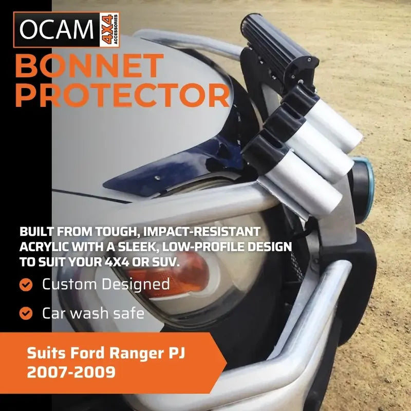 Bonnet Protector, Weathershields for Ford Ranger PJ 2007-2009 Window Visors – additional photo