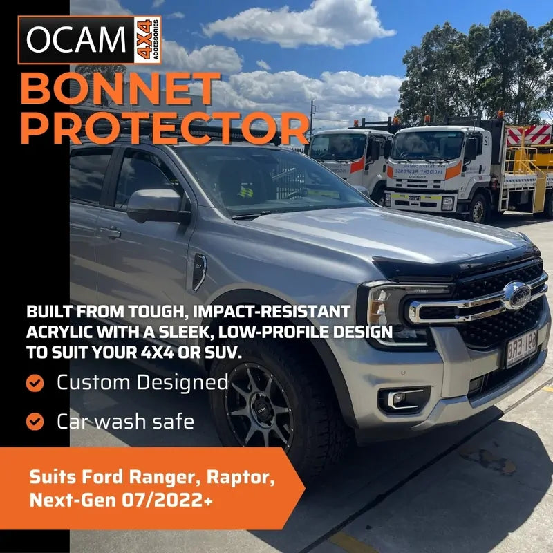 Bonnet Protector, Weathershields for Ford Ranger, Raptor, Next-Gen 07/2022+ Window Visors – additional photo