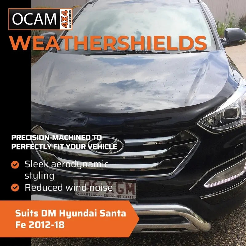 Premium Bonnet Protector, Weathershields For Hyundai Santa Fe TM 09/2020 to 04/2024 – additional photo