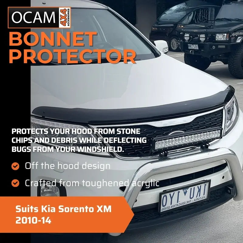Bonnet Protector, Weathershields For Kia Sorento XM 2010-14 Tinted Visors – additional photo