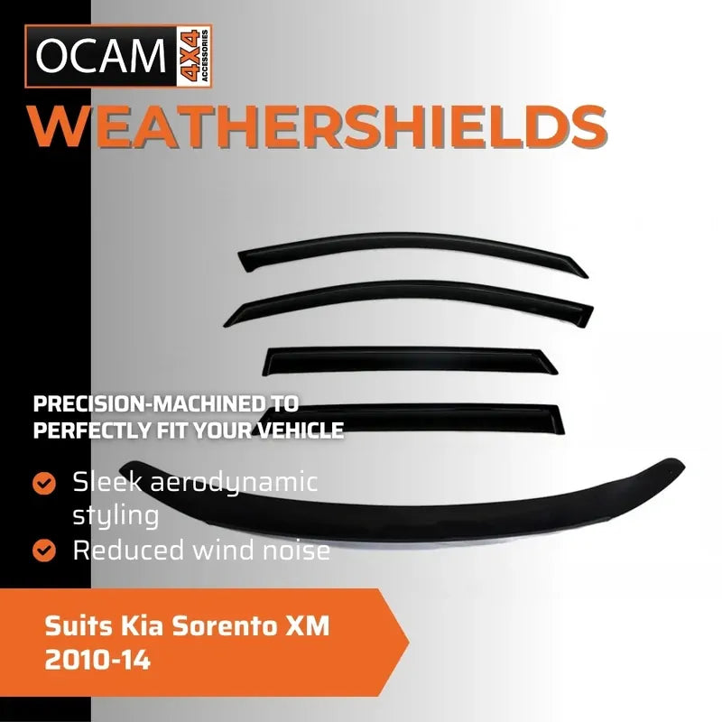 Bonnet Protector, Weathershields For Kia Sorento XM 2010-14 Tinted Visors – additional photo