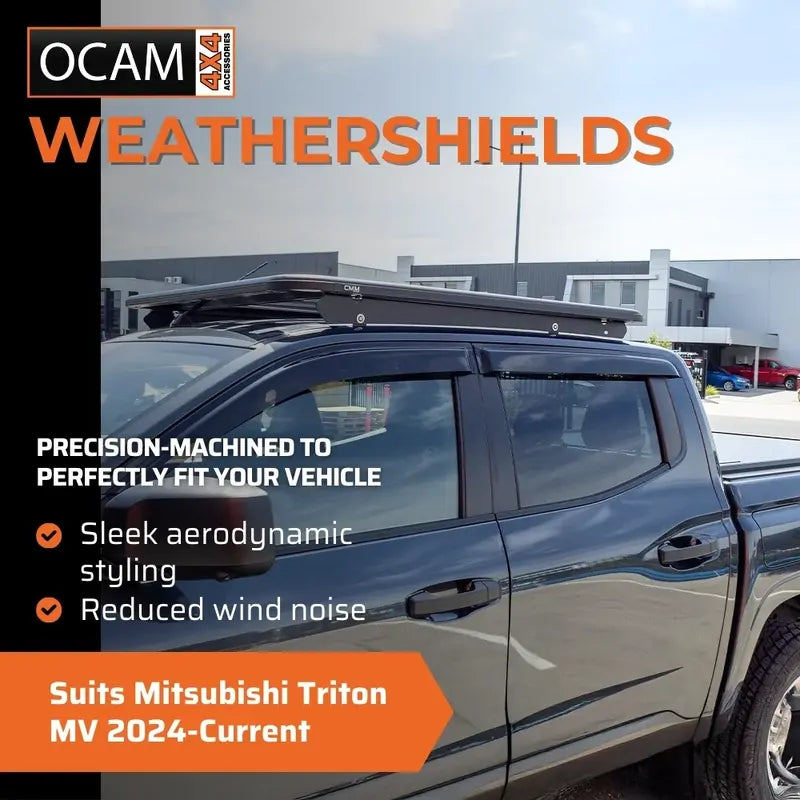 Bonnet Protector, Weathershields for Mitsubishi Triton MV 2024-Current Visors – additional photo