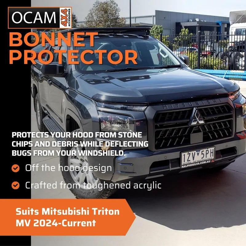 Bonnet Protector, Weathershields for Mitsubishi Triton MV 2024-Current Visors – additional photo