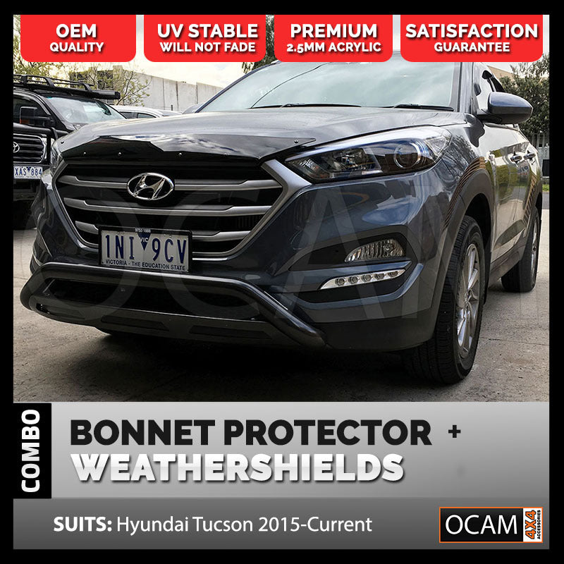 Bonnet Protector, Weathershields For Hyundai Tucson 2015-2020 Visors – additional photo