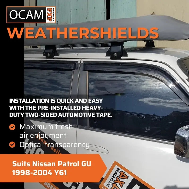 Bonnet Protector, Weathershields For Nissan Patrol GU 1998-2004 Y61 Wagon – additional photo
