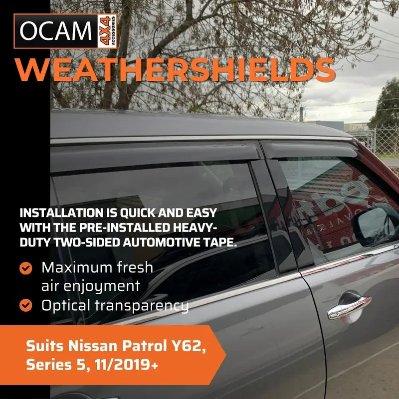 Bonnet Protector, Weathershields For Nissan Patrol Y62, Series 5, 11/2019-26 Visors – additional photo