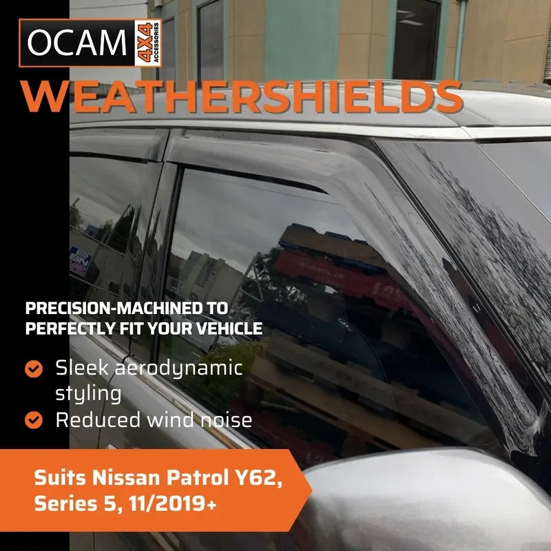 Bonnet Protector, Weathershields For Nissan Patrol Y62, Series 5, 11/2019-26 Visors – additional photo