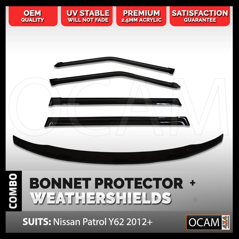 Bonnet Protector, Weathershields For Nissan Patrol Y62 2012-19 Visors – additional photo