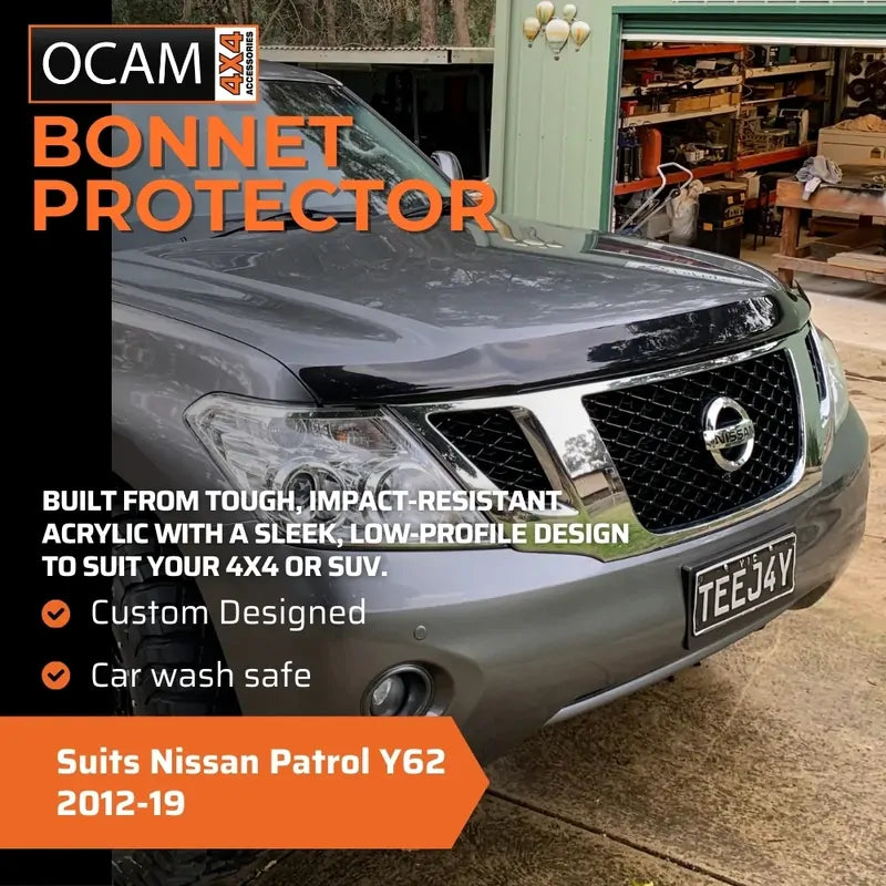 Bonnet Protector, Weathershields For Nissan Patrol Y62 2012-19 Visors – additional photo