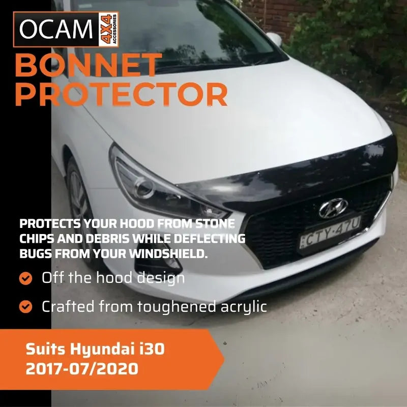 Bonnet Protector, Weathershields For Hyundai i30 2017-07/2020 Visors – additional photo