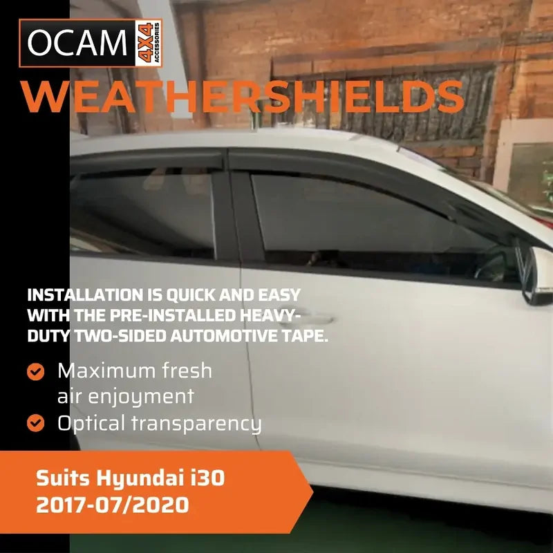 Bonnet Protector, Weathershields For Hyundai i30 2017-07/2020 Visors – additional photo