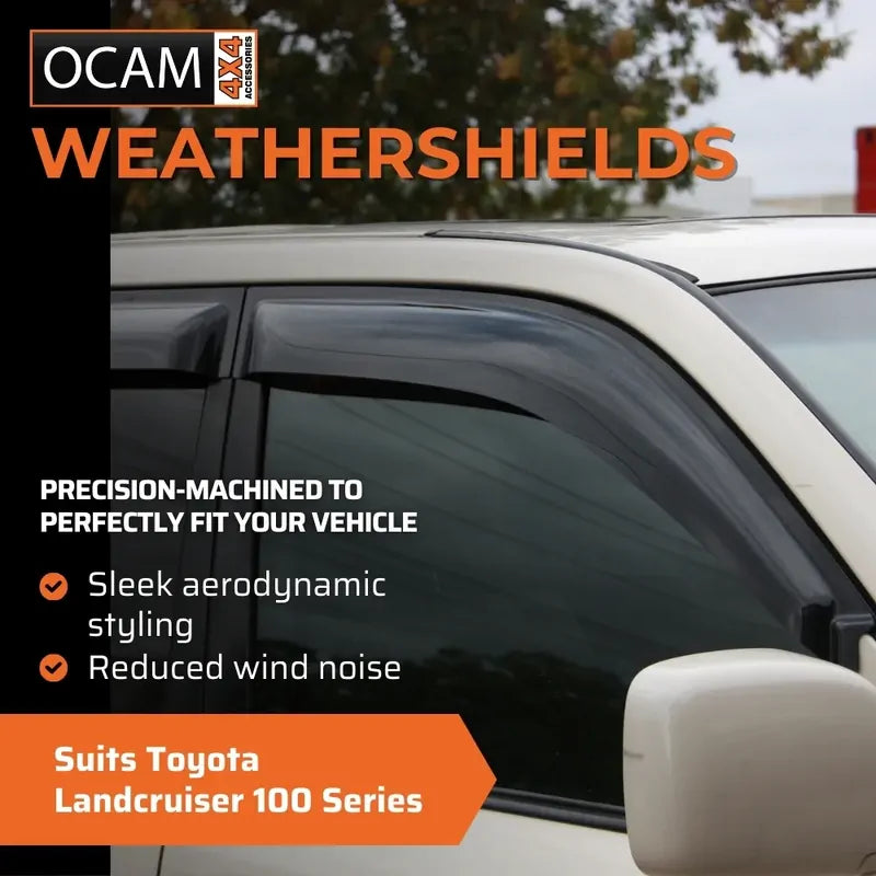 Bonnet, Headlight Protectors, Weathershields For Toyota Landcruiser 100 Series – additional photo