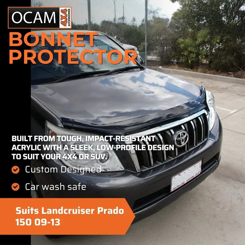 Bonnet, Headlight Protectors Weathershields For Landcruiser Prado 150 09-13 – additional photo