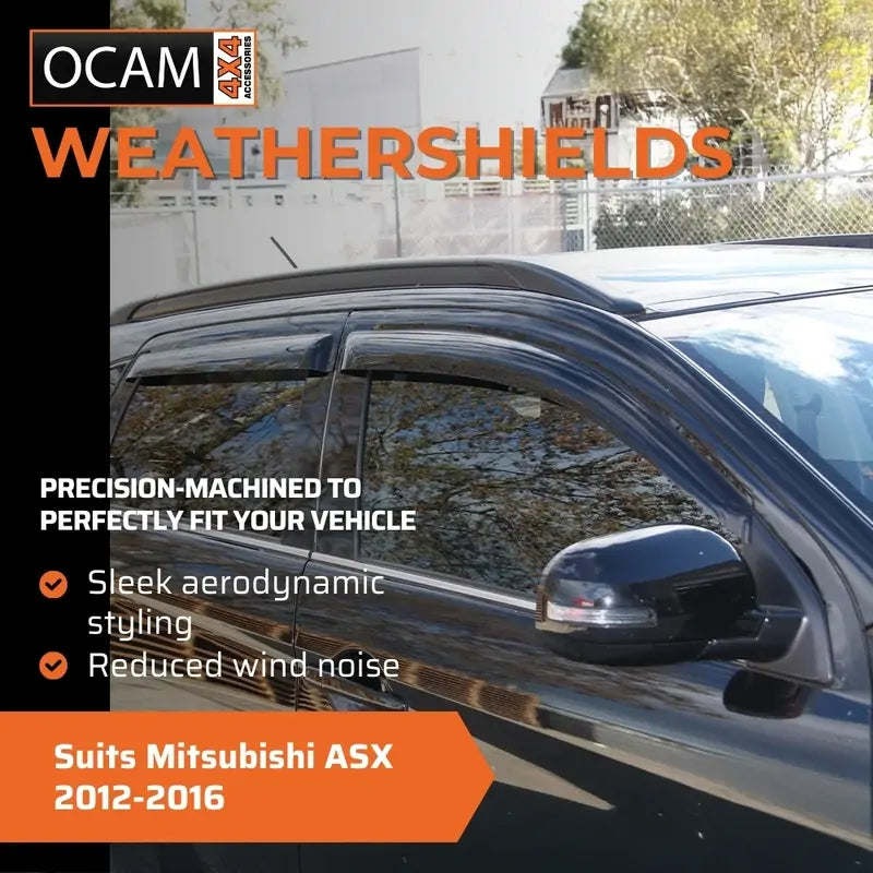 Bonnet, Headlight Protectors, Weathershields for Mitsubishi ASX 2012-2016 Visors – additional photo