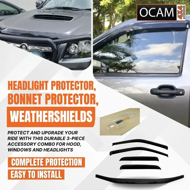 Bonnet, Headlight Protectors, Weathershieds for Holden Colorado RC 2008-12 – additional photo