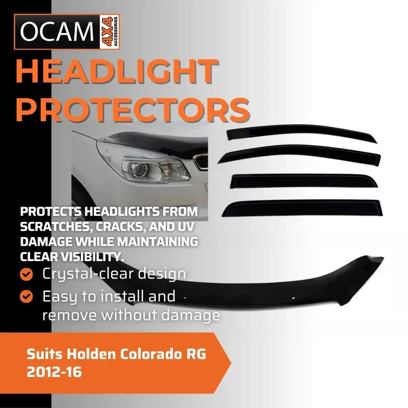 Bonnet, Headlight Protectors, Weathershields for Holden Colorado RG 2012-16 – additional photo
