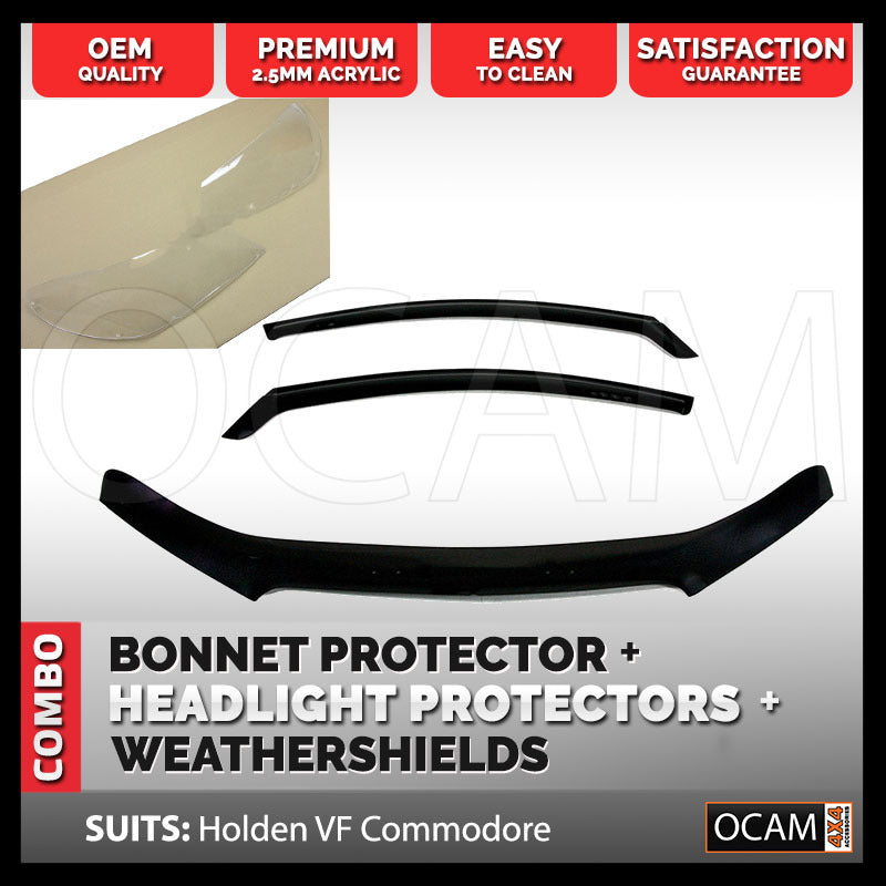 Bonnet, Headlight Protectors, Weathershields For Holden VF Commodore Visors – additional photo