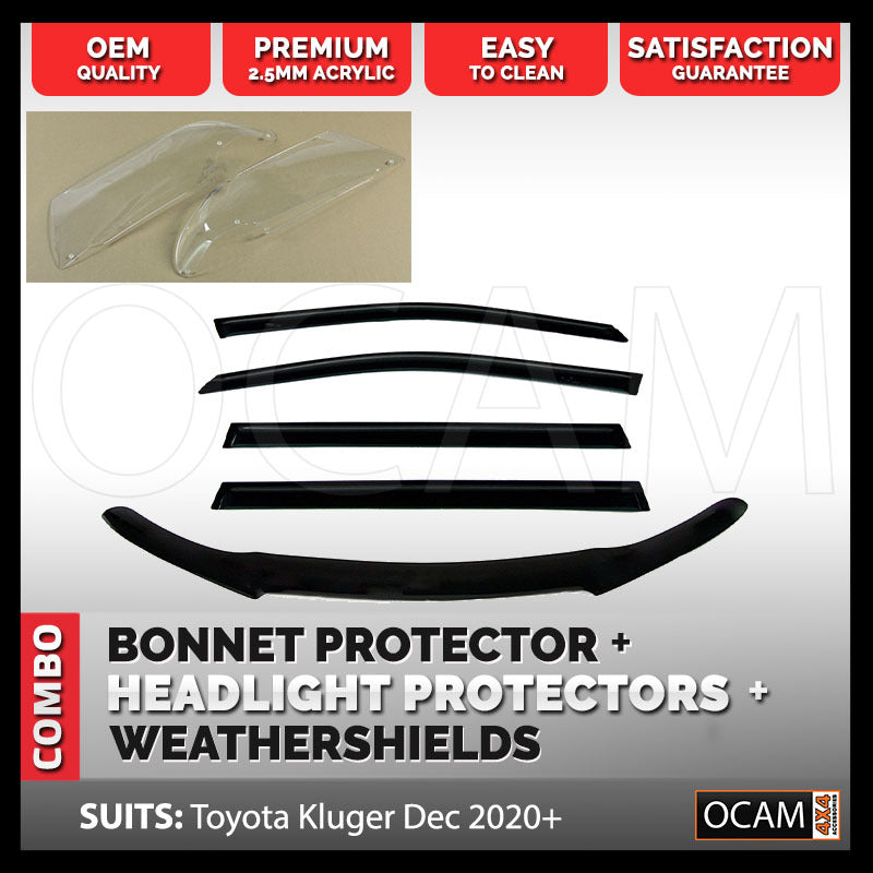 Bonnet & Headlight Protectors & Weathershields for Toyota Kluger 12/2020-Current – additional photo