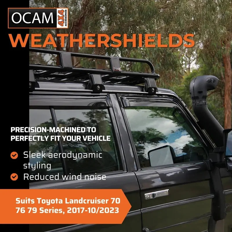 Bonnet & Headlight Protectors, Weathershields For Toyota Landcruiser 70 76 79 Series, 2017-10/2023 – additional photo