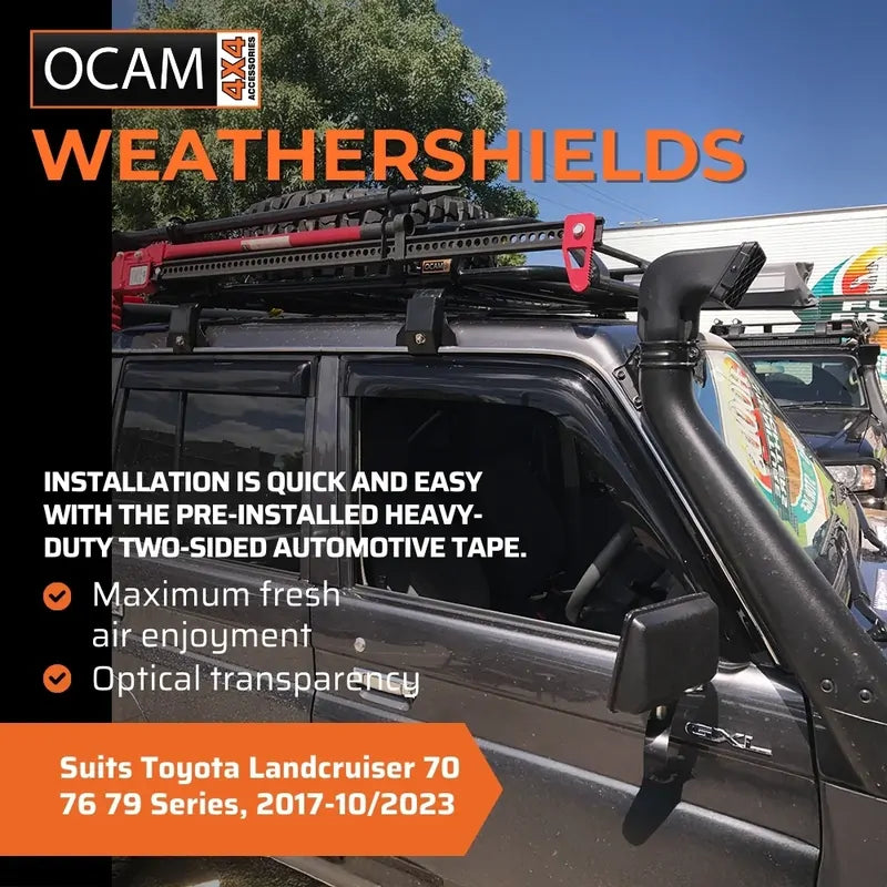 Bonnet & Headlight Protectors, Weathershields For Toyota Landcruiser 70 76 79 Series, 2017-10/2023 – additional photo