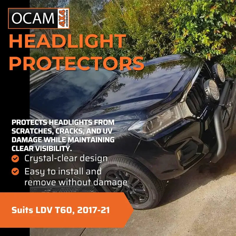 Premium Bonnet & Headlight Protectors & Weathershields For LDV T60, 2017-21 – additional photo