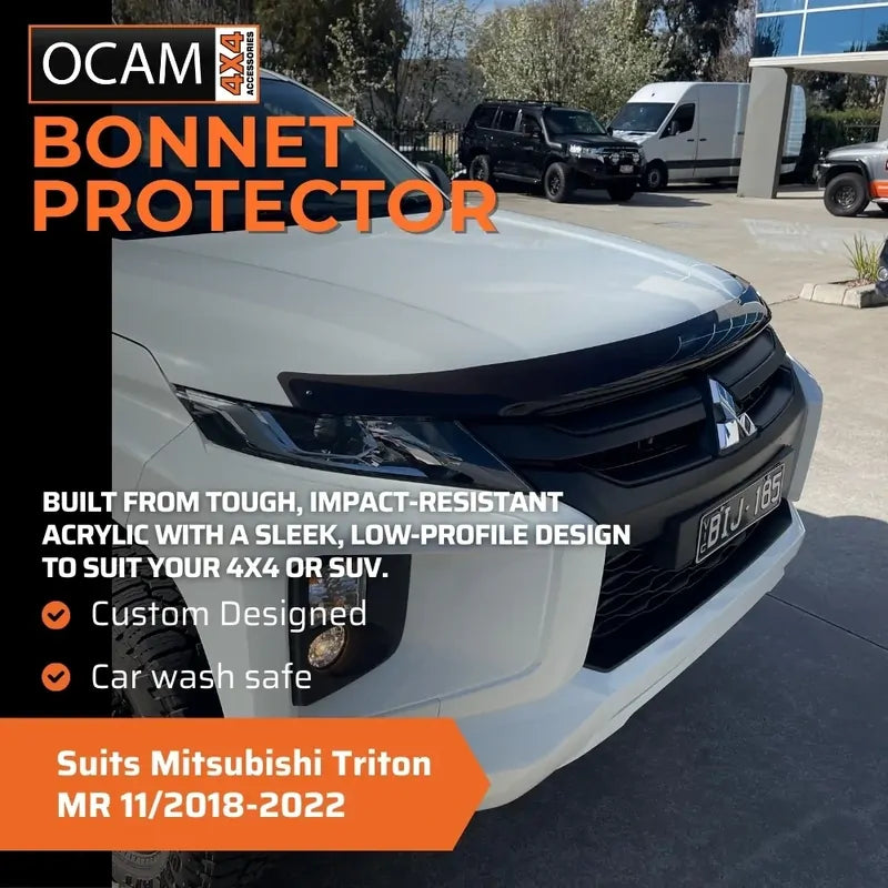 Bonnet, Headlight Protectors, Weathershields for Mitsubishi Triton MR 11/2018-2022 – additional photo