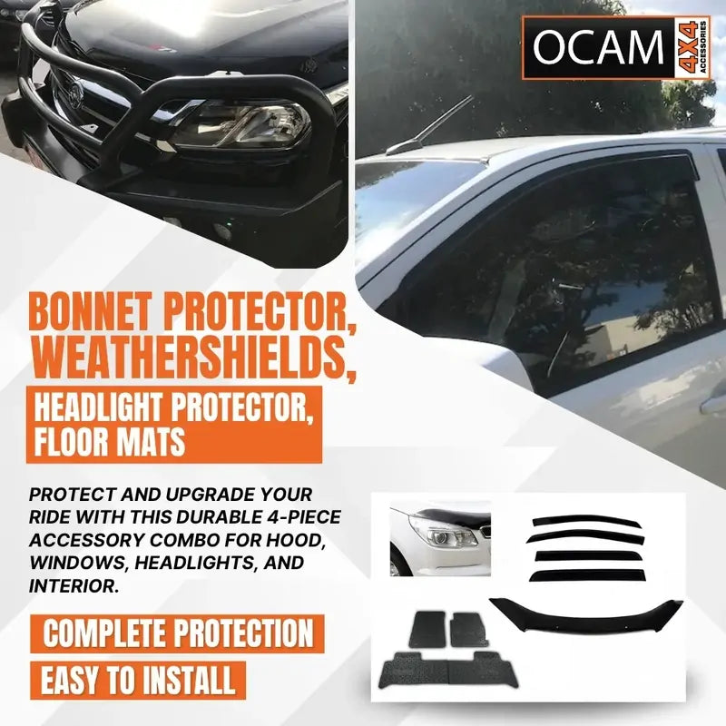 Bonnet & Headlight Protectors Weathershields, Floor Mats for Colorado RG 2012-14 – additional photo