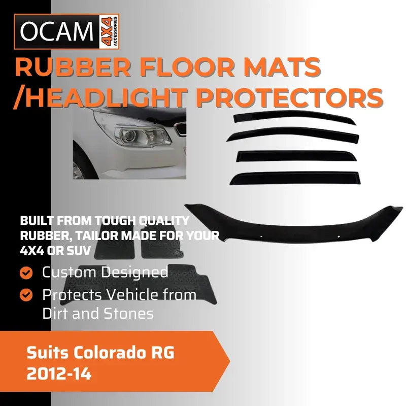 Bonnet & Headlight Protectors Weathershields, Floor Mats for Colorado RG 2012-14 – additional photo