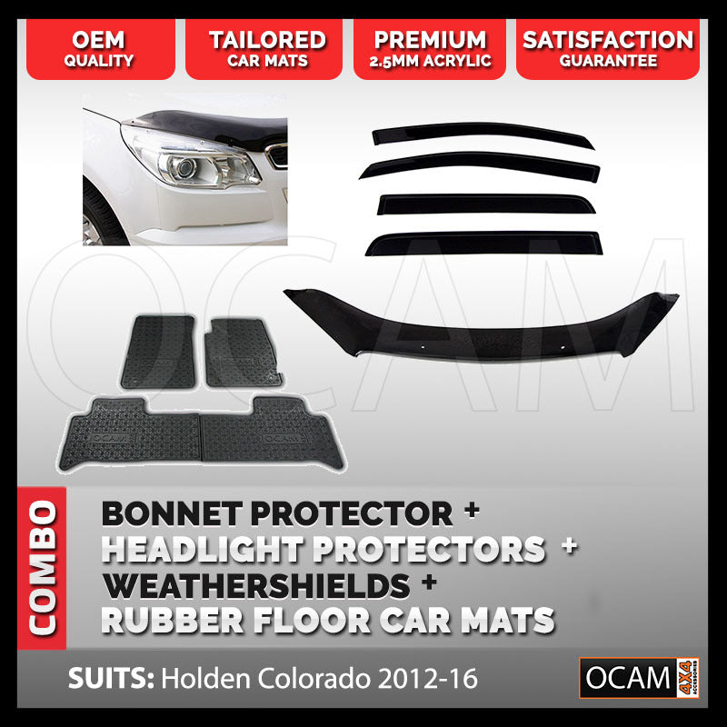 Bonnet & Headlight Protectors Weathershields, Floor Mats for Colorado RG 2012-14 – additional photo