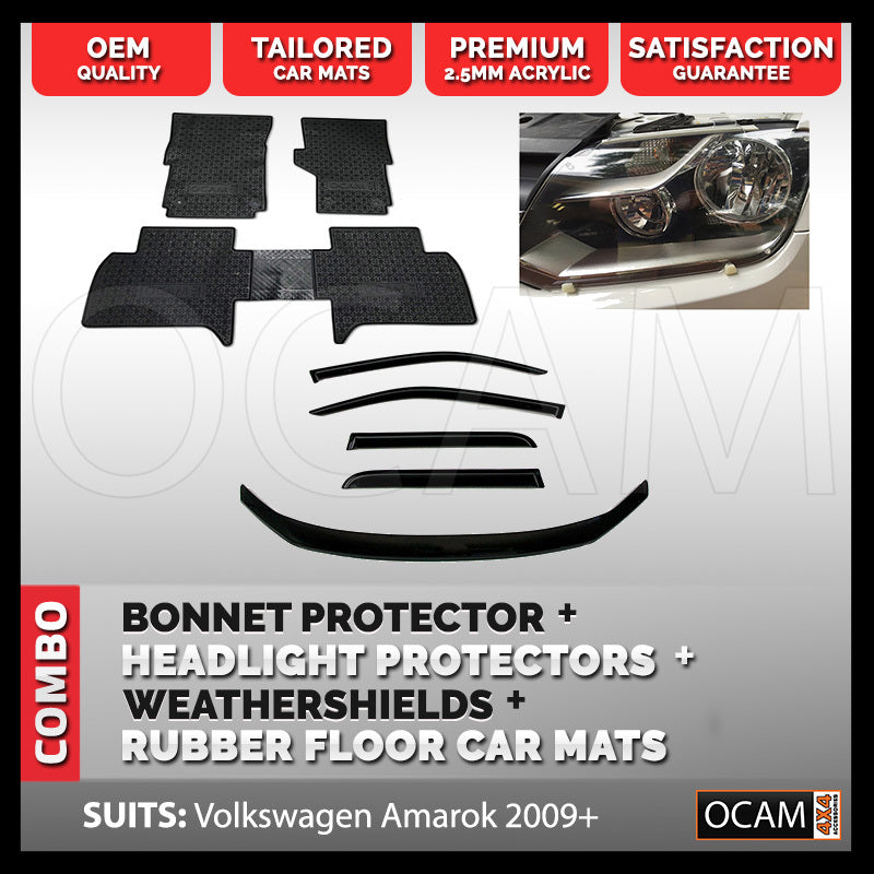 For Amarok 2009-04/2023 Bonnet & Headlight Protectors, Weathershields, Rubber Mats – additional photo