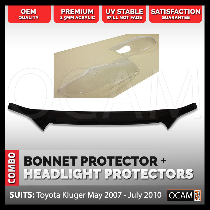Bonnet Protector Headlight Protector For Toyota Kluger May 2007 - July 2010 4X4 – additional photo