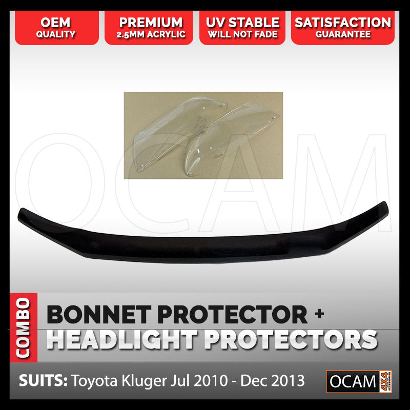 Bonnet Protector Headlight Protector For Toyota Kluger Jul 2010 - Dec 2013 4X4 – additional photo