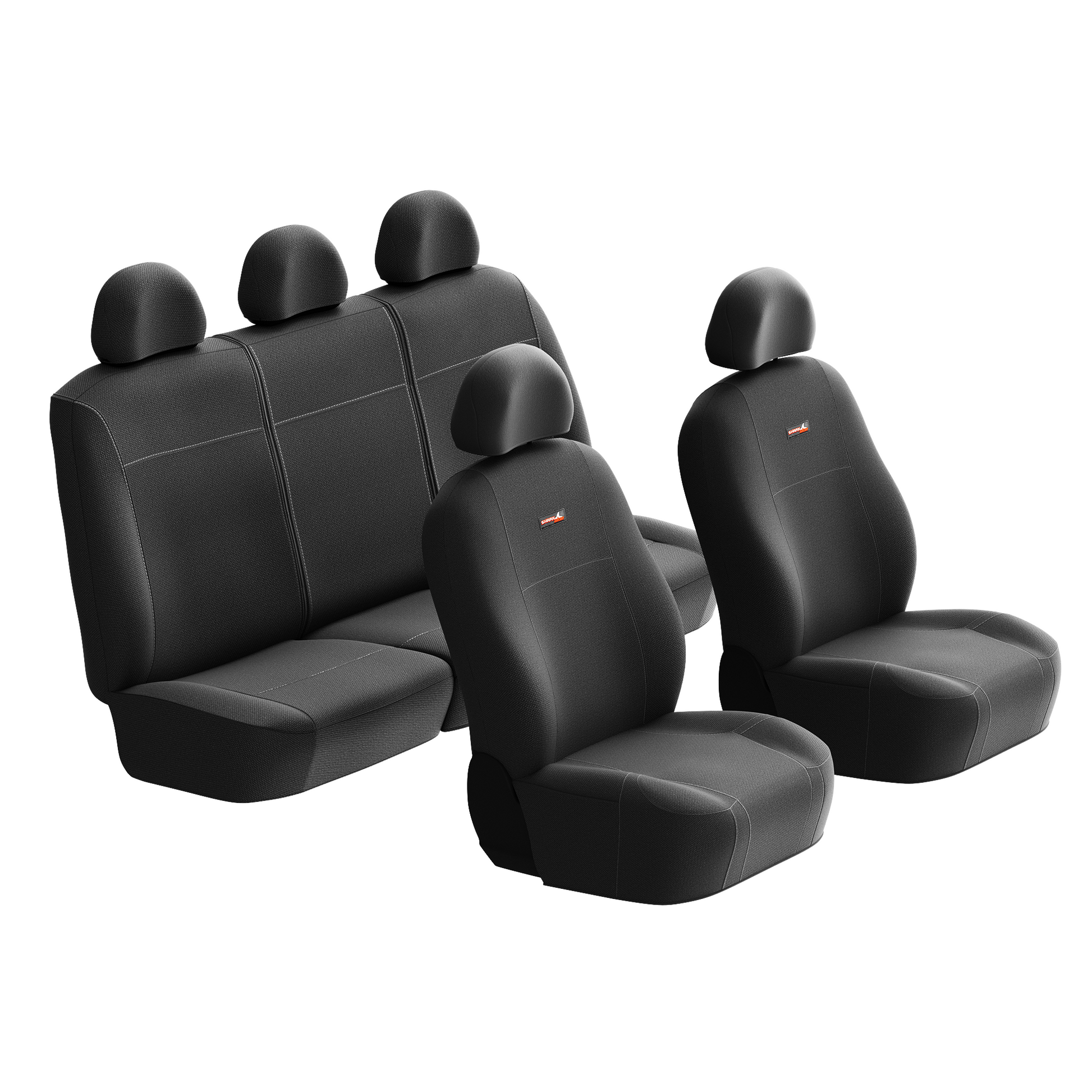 Sharkskin Canvas Seat Covers for Mazda BT-50 XS / XT (July/2020-ON) in Black