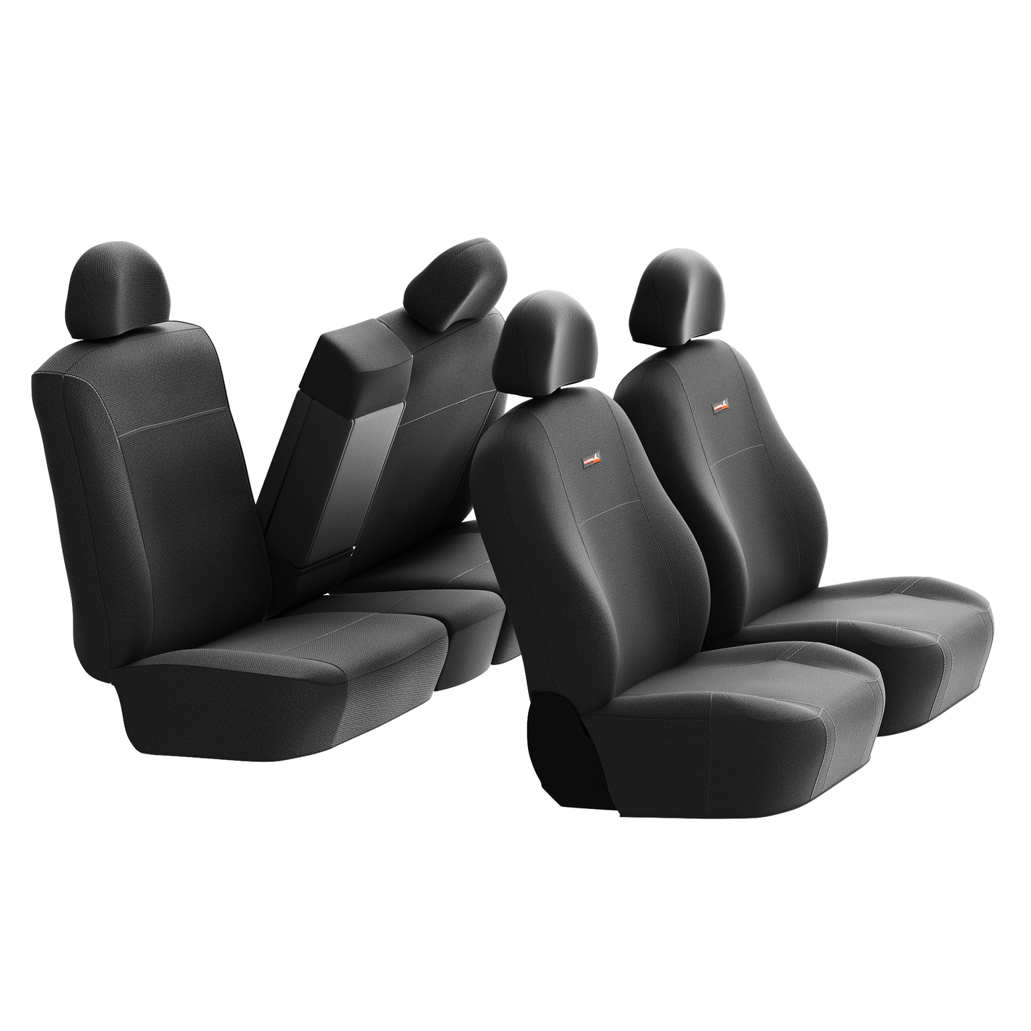 Sharkskin Canvas Seat Covers for Toyota LandCruiser 300 Series GXL (July/2021-ON) in Black