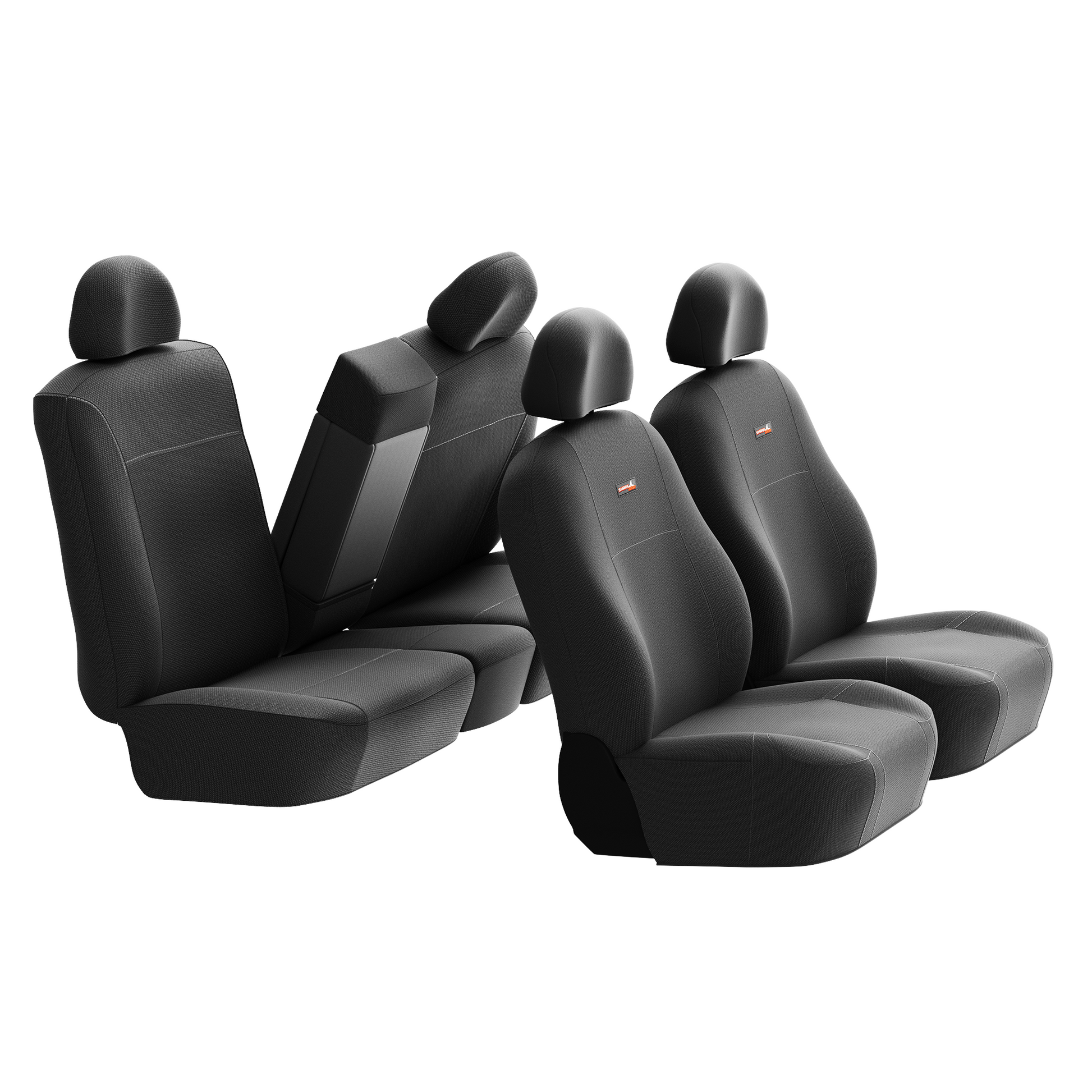 Sharkskin Canvas Seat Covers for Toyota LandCruiser 300 Series GXL (July/2021-ON) in Black