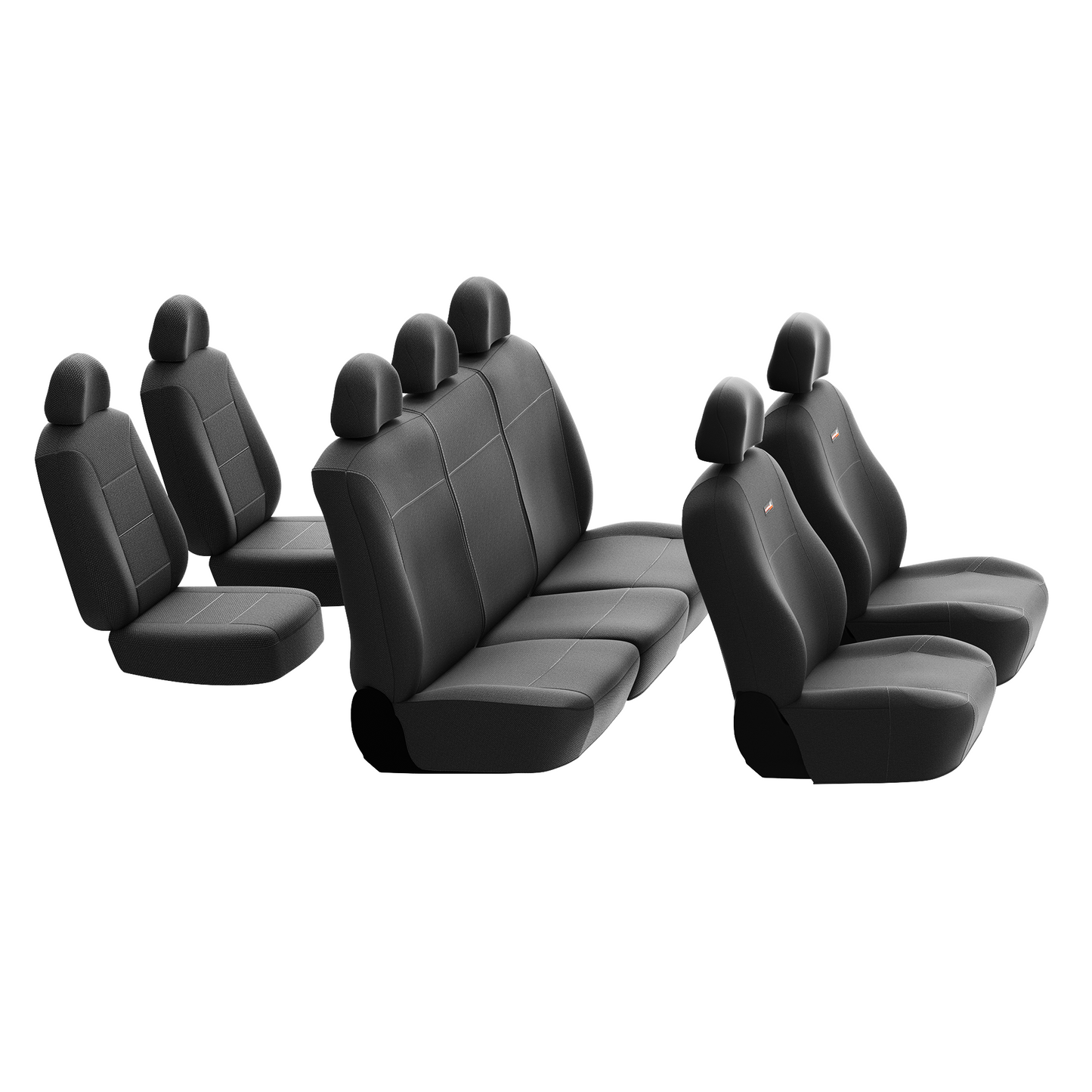 Sharkskin Canvas Seat Covers for LDV G10 SV7A (Jan/2021-ON) in Black