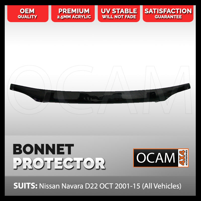 Bonnet Protector for Nissan Navara D22 OCT 2001-15 (All Vehicles) Tinted – additional photo
