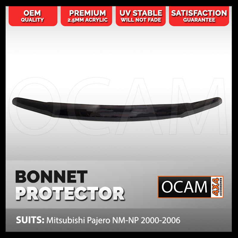 Bonnet Protector for Mitsubishi Pajero NM-NP, 2000-2006 Tinted Guard – additional photo