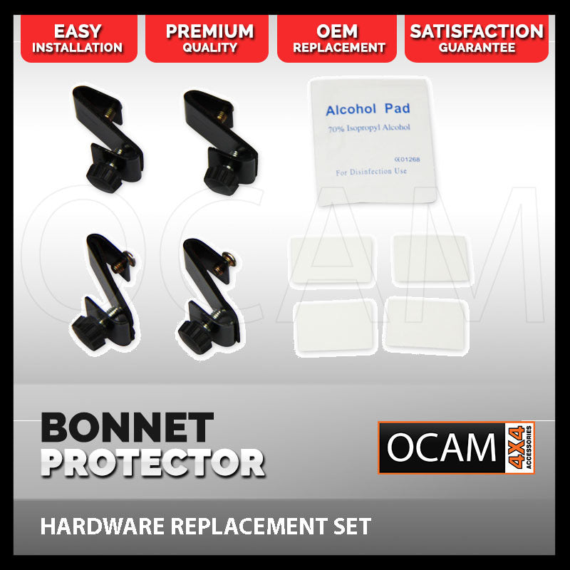 Bonnet Protector Clips for Mitsubishi Pajero 1994-98 Tinted Guard Fitting Kit – additional photo