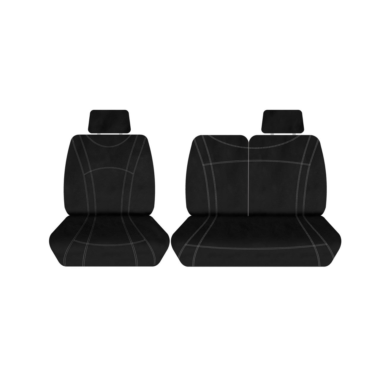 Getaway Neoprene Front Black - Silver Stitch Seat Covers Suits ILoad 2008-2012 – additional photo