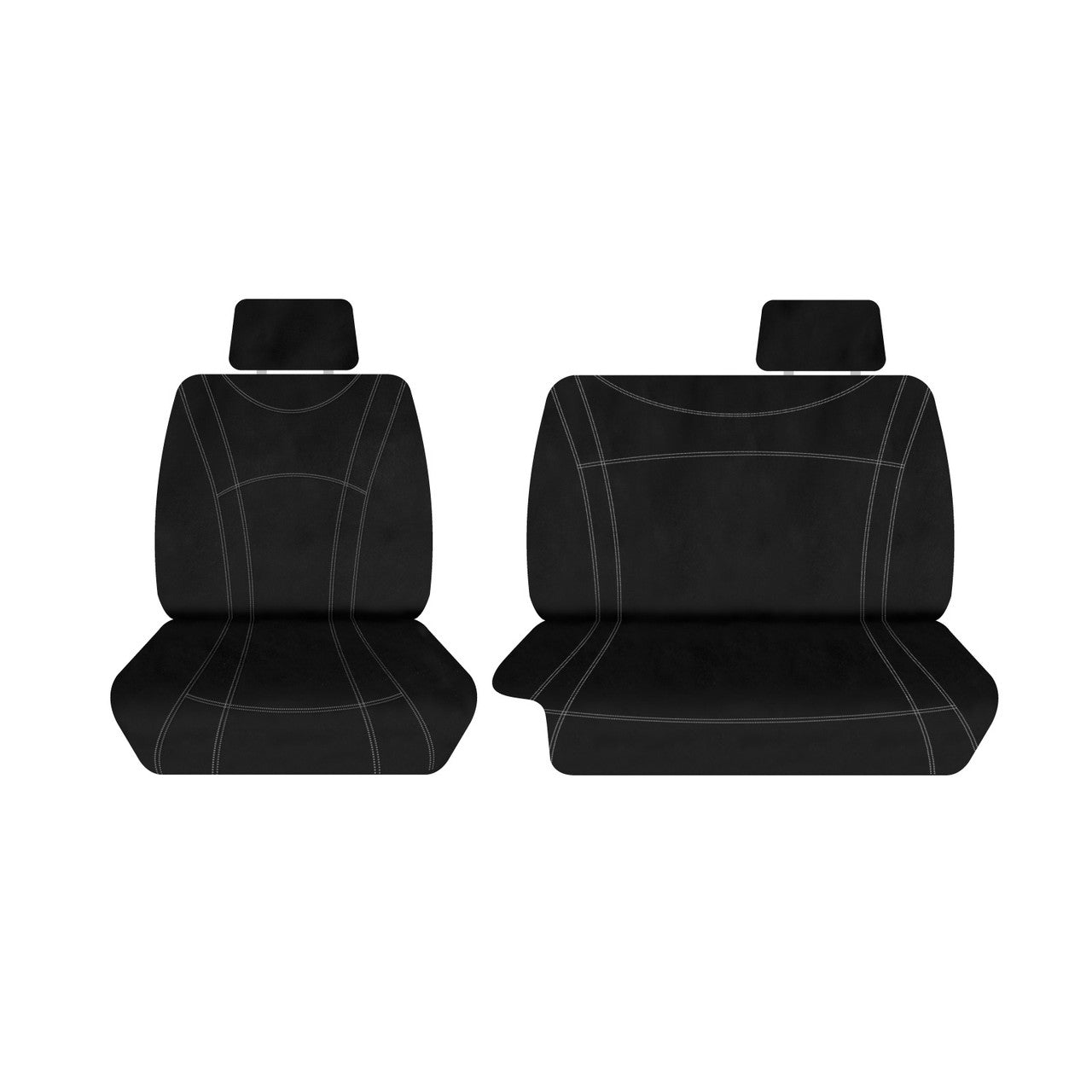 Getaway Neoprene Front Black - Silver Stitch Seat Covers Suits BT50, Ranger Single 2011-2015 – additional photo