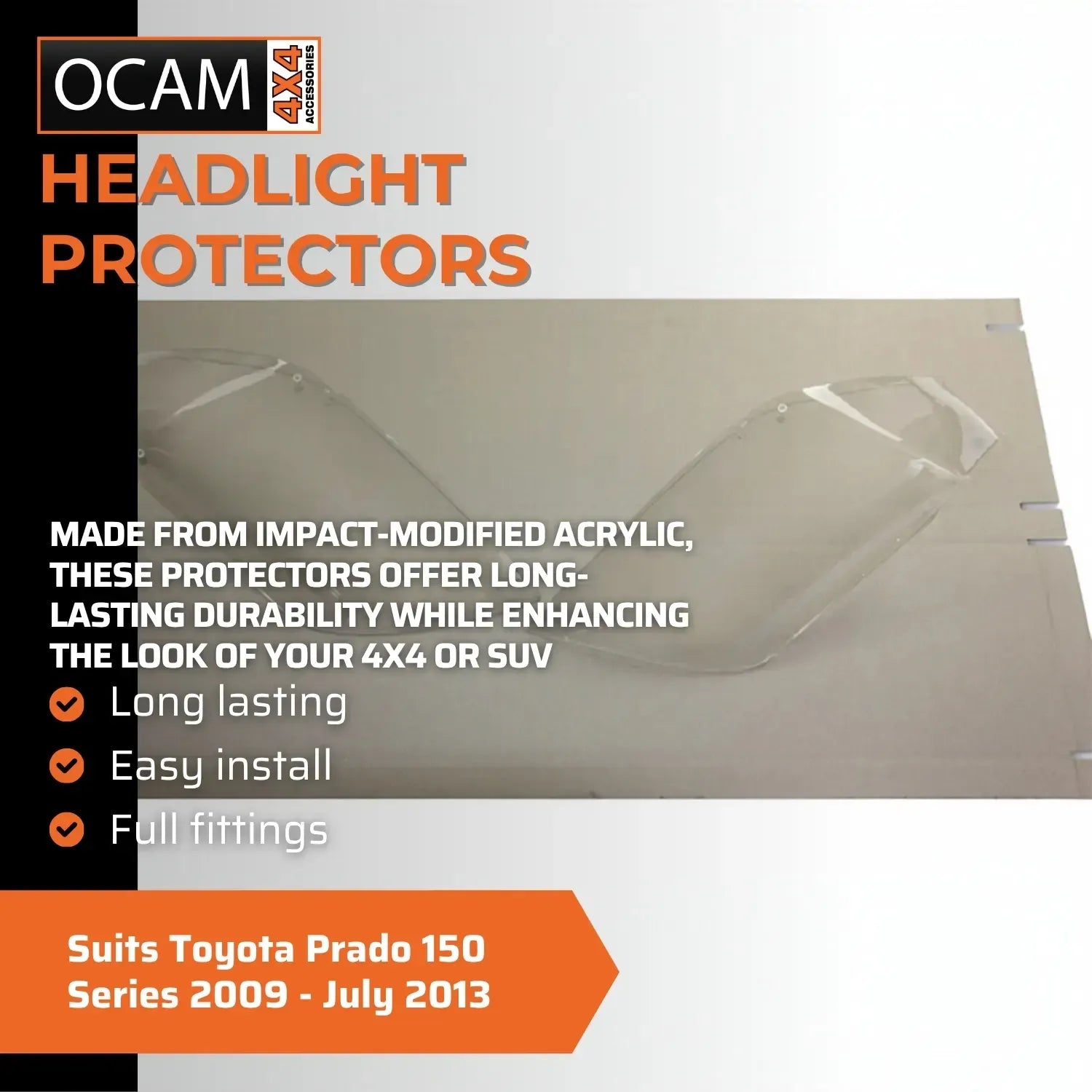 OCAM Headlight Protectors for Toyota Prado 150 Series 2009 - July 2013 – additional photo