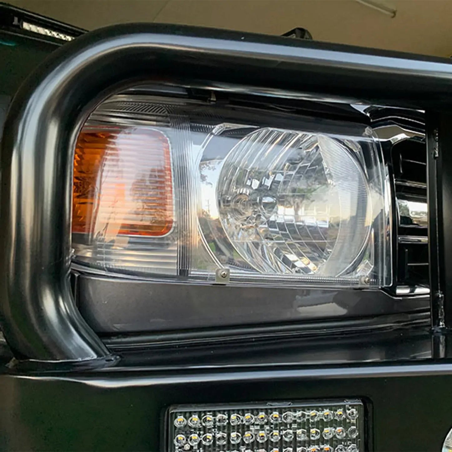 OCAM Headlight Protectors for Toyota Landcruiser 70, 76, 78, 79 Series, 2007-10/2023, Lamp Covers – additional photo