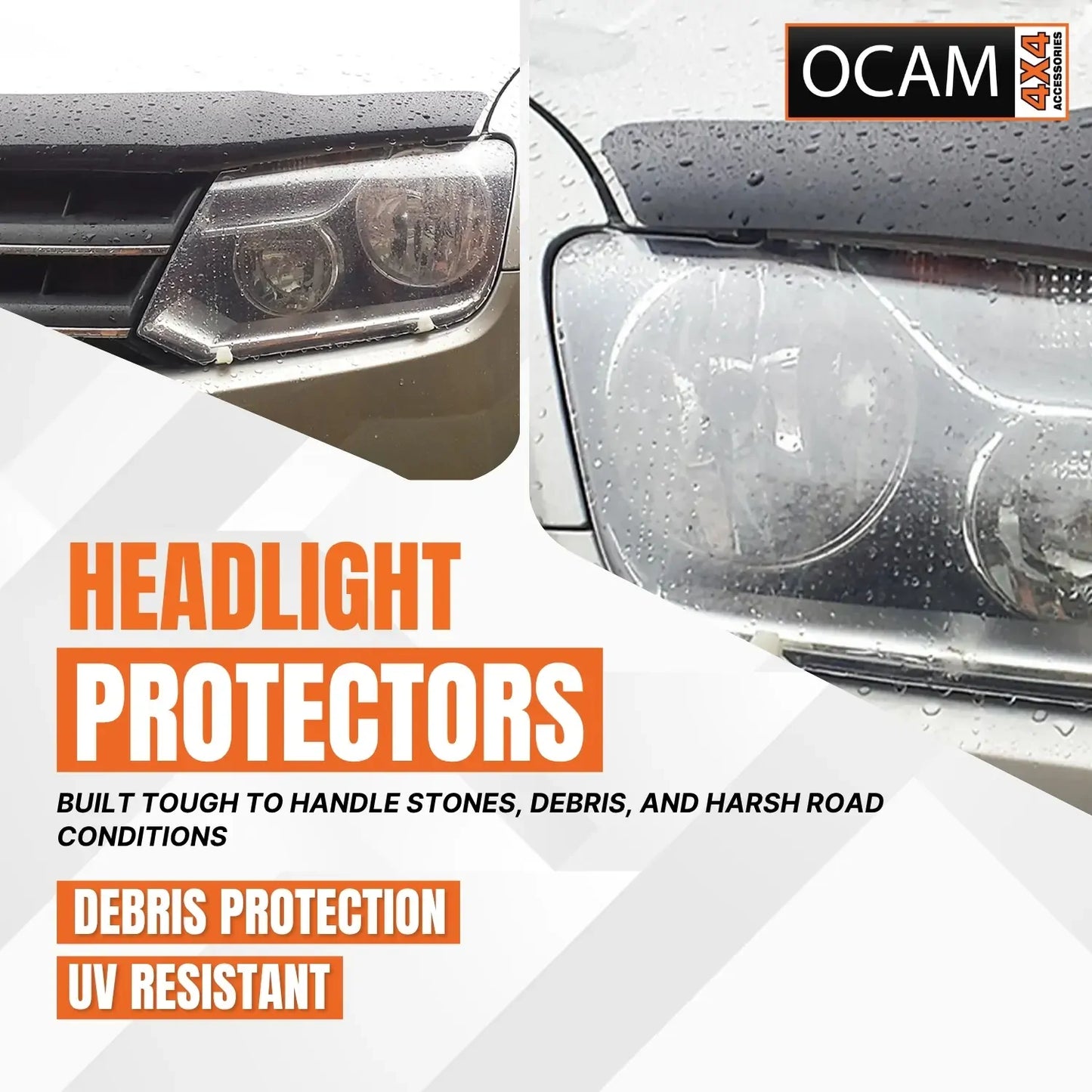 OCAM Headlight Headlamp Protectors for Volkswagen Amarok 2009-2023 Lamp Covers – additional photo