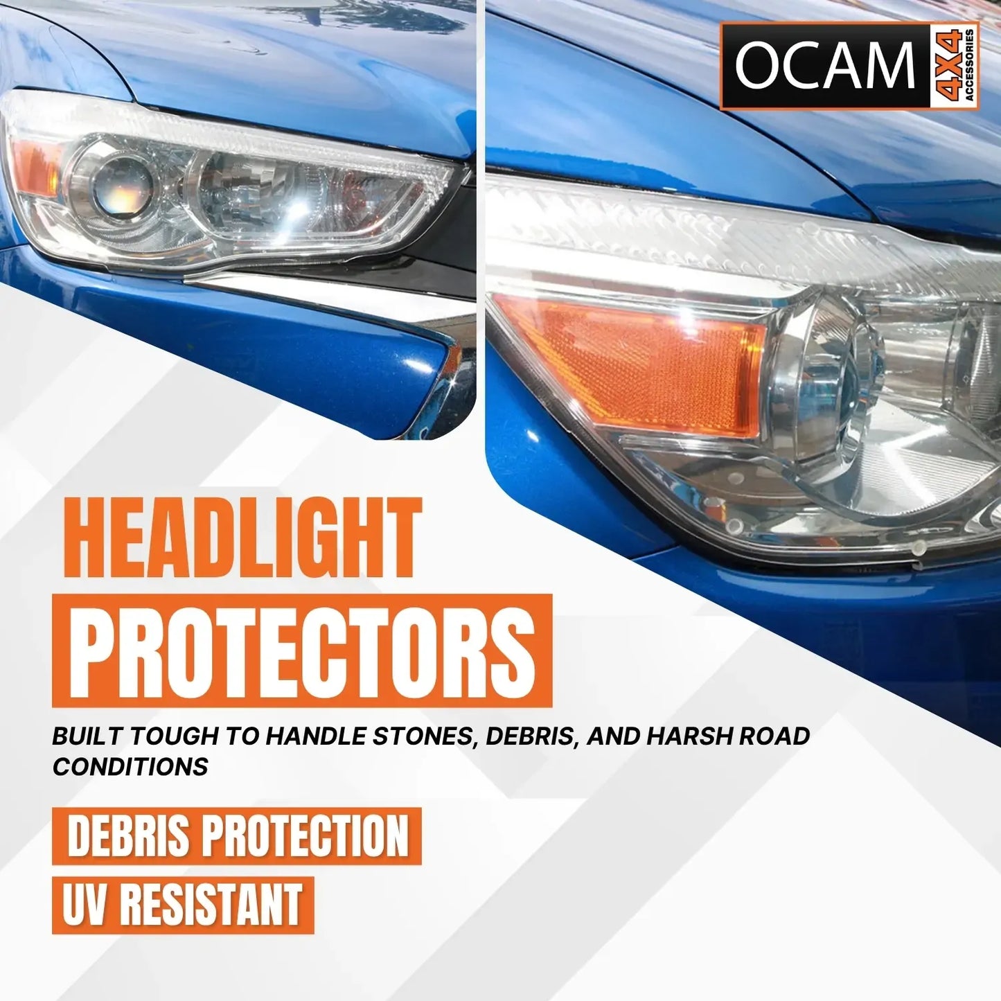 OCAM Headlight Headlamp Protectors for Mitsubishi ASX 2010-2018 Lamp Covers – additional photo