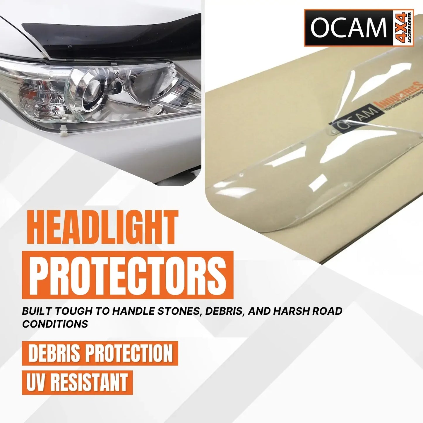 OCAM Headlight Headlamp Protectors for Toyota Aurion 2012-2015 Lamp Covers – additional photo