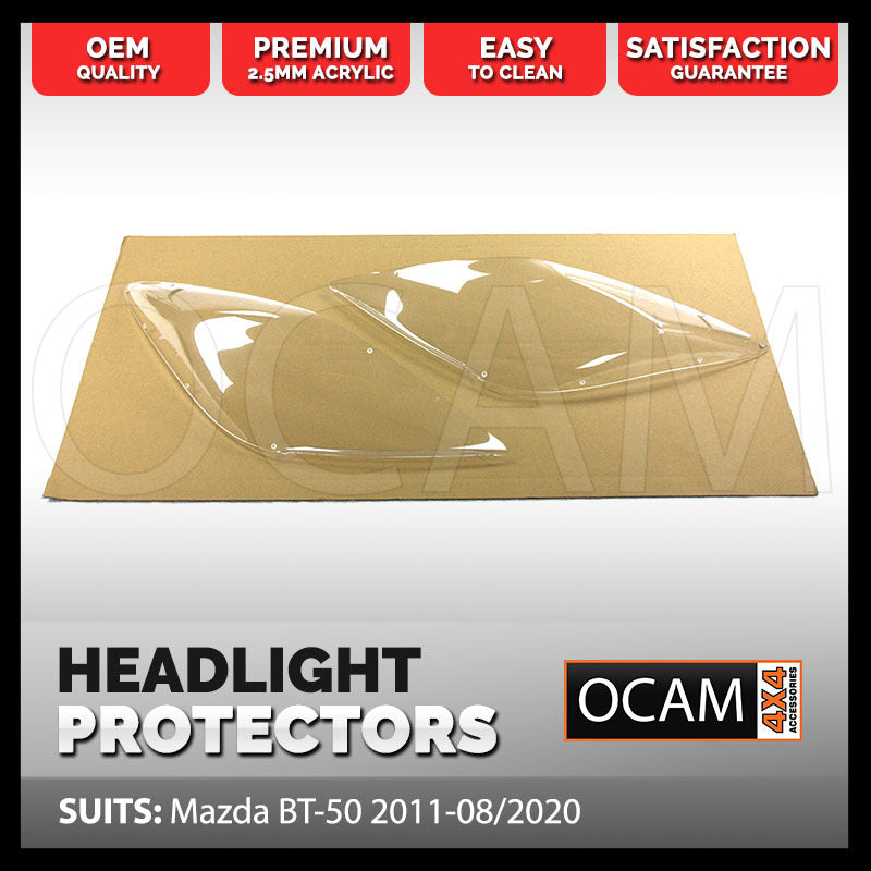 OCAM Headlight Headlamp Protectors for Mazda BT50 11/2011-08/2020 Lamp Covers – additional photo