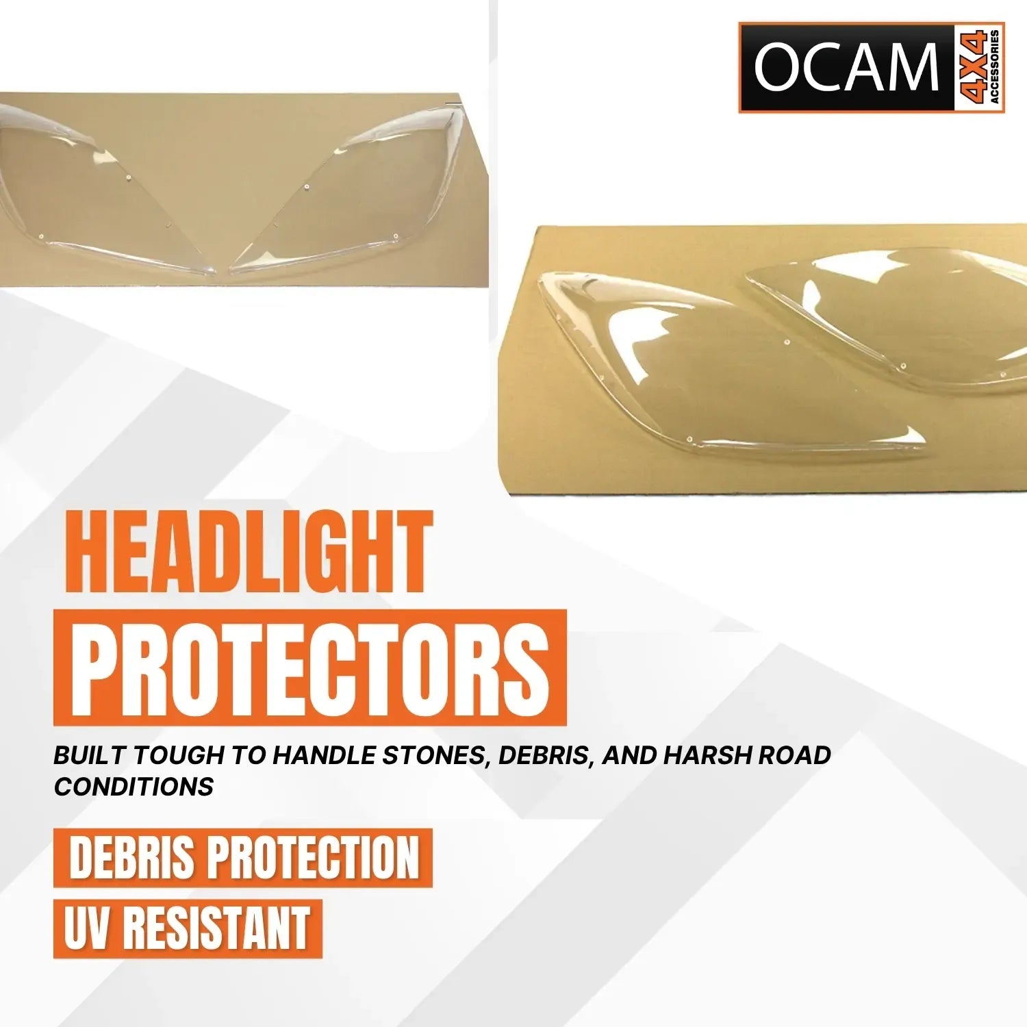 OCAM Headlight Headlamp Protectors for Mazda BT50 11/2011-08/2020 Lamp Covers – additional photo
