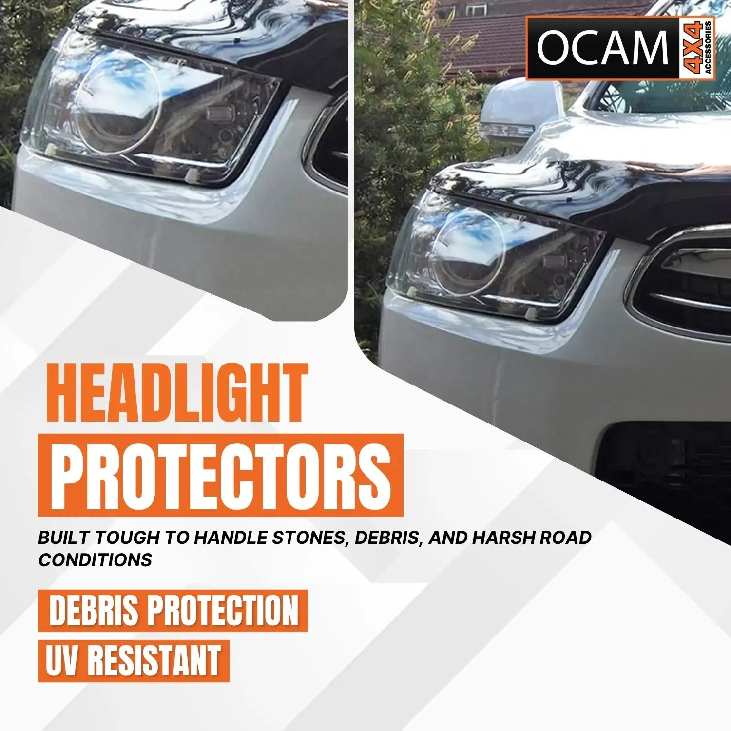 OCAM Headlight Headlamp Protectors for Holden Captiva 7 2011-2015 Lamp Covers – additional photo