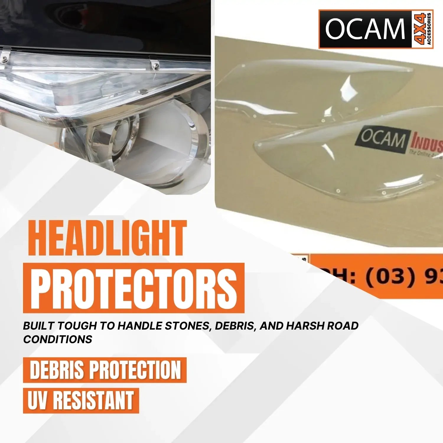 OCAM Headlight Protectors for Holden Colorado RG & 7 2012-2016 Headlamp Covers – additional photo